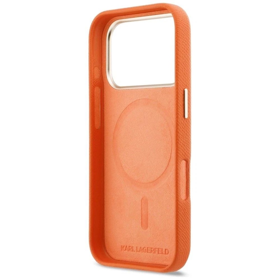 image 1 of Karl Lagerfeld Karl Head Logo Case with MagSafe for iPhone 17 Pro 6.3 Orange - KLHMP17X5PGFKHGO