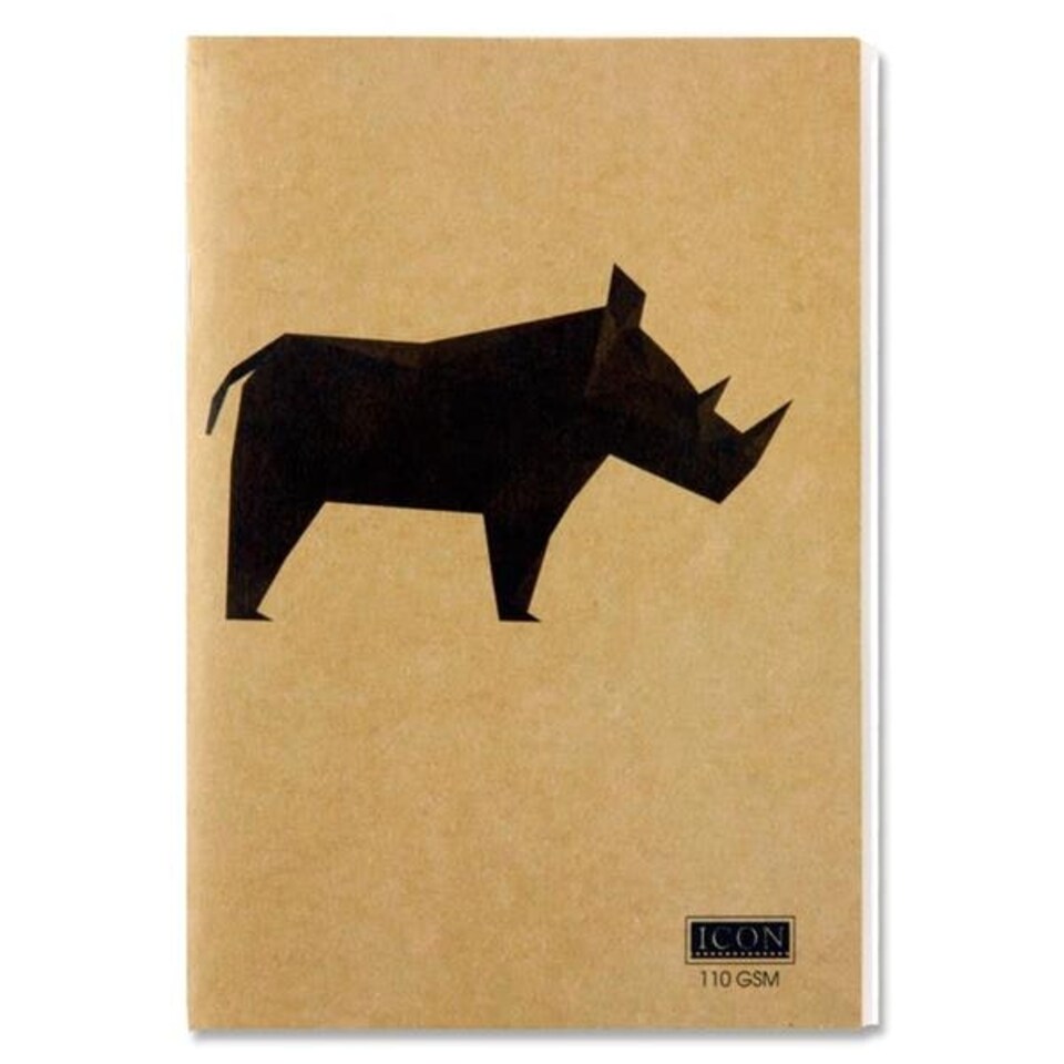 image 1 of A4 80 Pages 110gsm Animalia Design Kraft Sketch Book by Icon Art