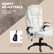 image 4 of Vinsetto Office Chair w/ Heating Massage Points Relaxing Reclining White