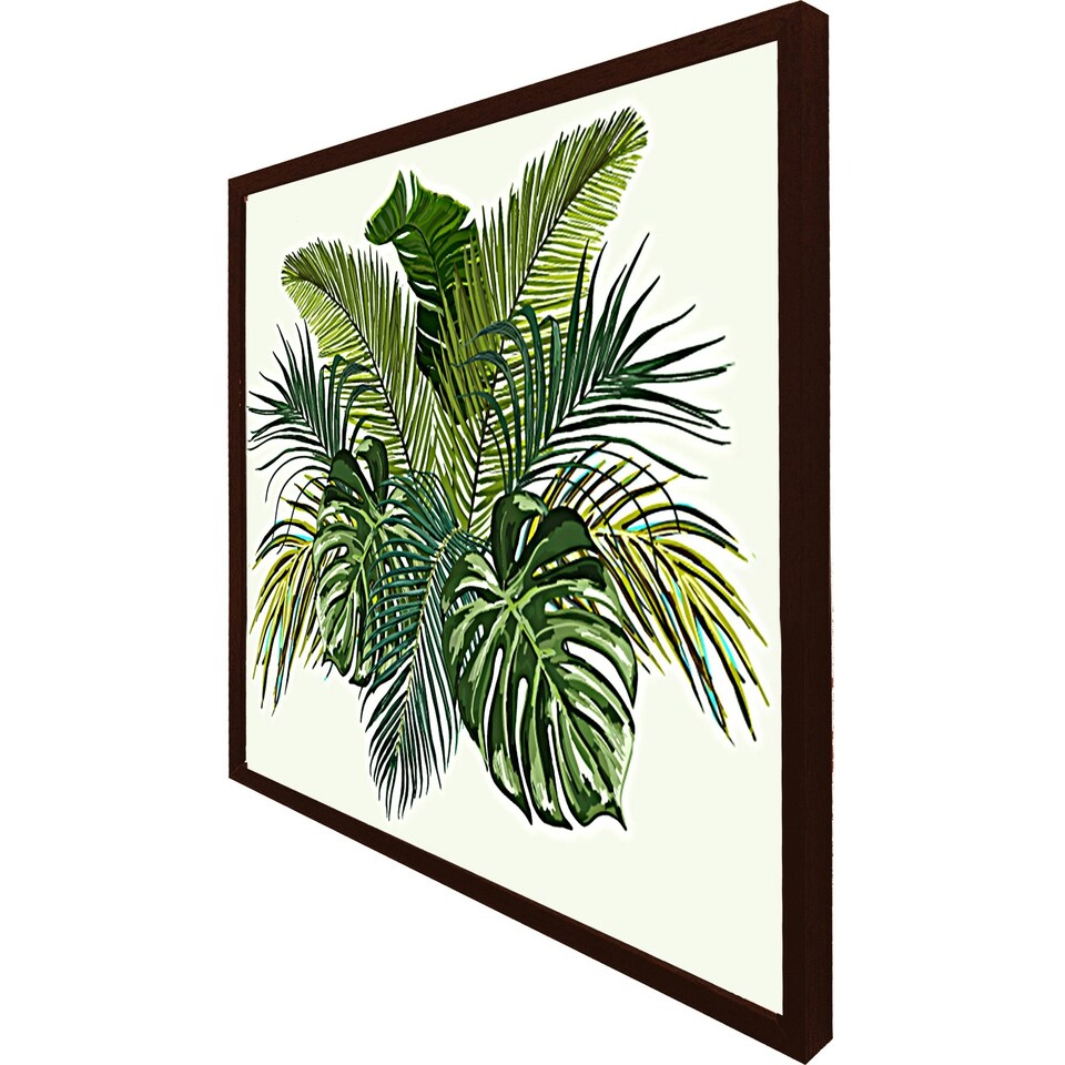image 1 of Green tropical foliage (Picutre Frame) Grey | XS