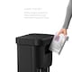 image 5 of Simplehuman 45L Rectangular Kitchen Pedal Bin with Liner Pocket, Matte Black Steel