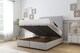 image 2 of Sloomy Manhattan Silver Plush Ottoman Bed With Mattress With 54" Floor Standing Headboard 2'6 Small Single