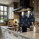 image 2 of Roses & Spots Print Splash Back | White