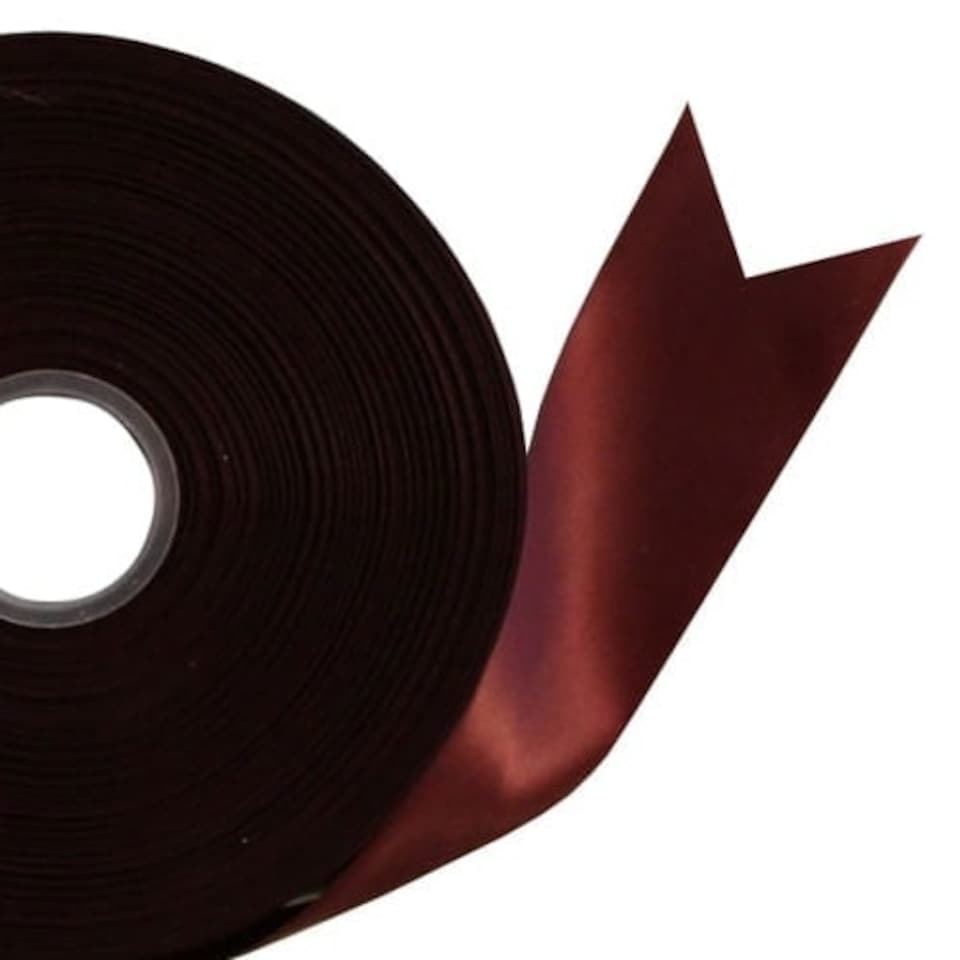 Burgundy Satin Faced Ribbon Reel 45mm x 100m