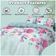 image 4 of VELVETIO Edith Complete Duvet Cover Set with Fitted Sheet Breathable Bedding Quilt Blue | King