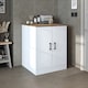 image 2 of Roomart Low Washing Machine Cabinet with Doors White and Oak