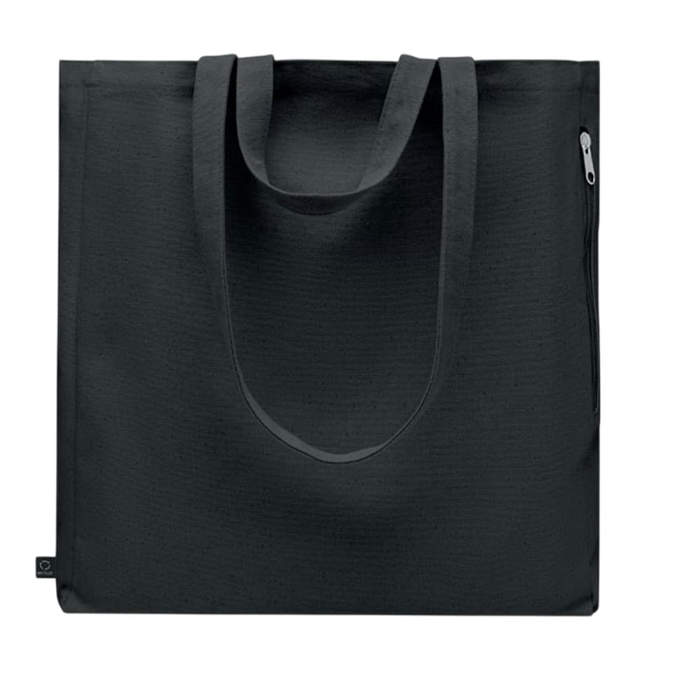 image 1 of MidOcean GAVE Recycled Cotton Shopper Bag - Black - One Size | Black