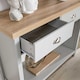 image 2 of Console Table 2 Drawer Telephone Table Metal Handles Hallway Storage | Grey