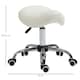image 7 of HOMCOM PU Leather Saddle Stool w/ Moulded Padded Seat Adjustable Height Cream