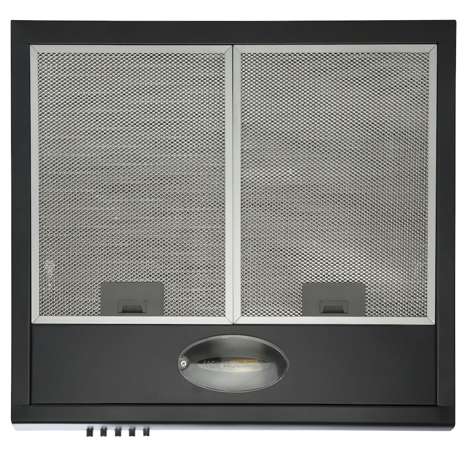 image 1 of SIA STE50BL 50cm Black Slimline Visor Cooker Hood Kitchen Extractor Fan