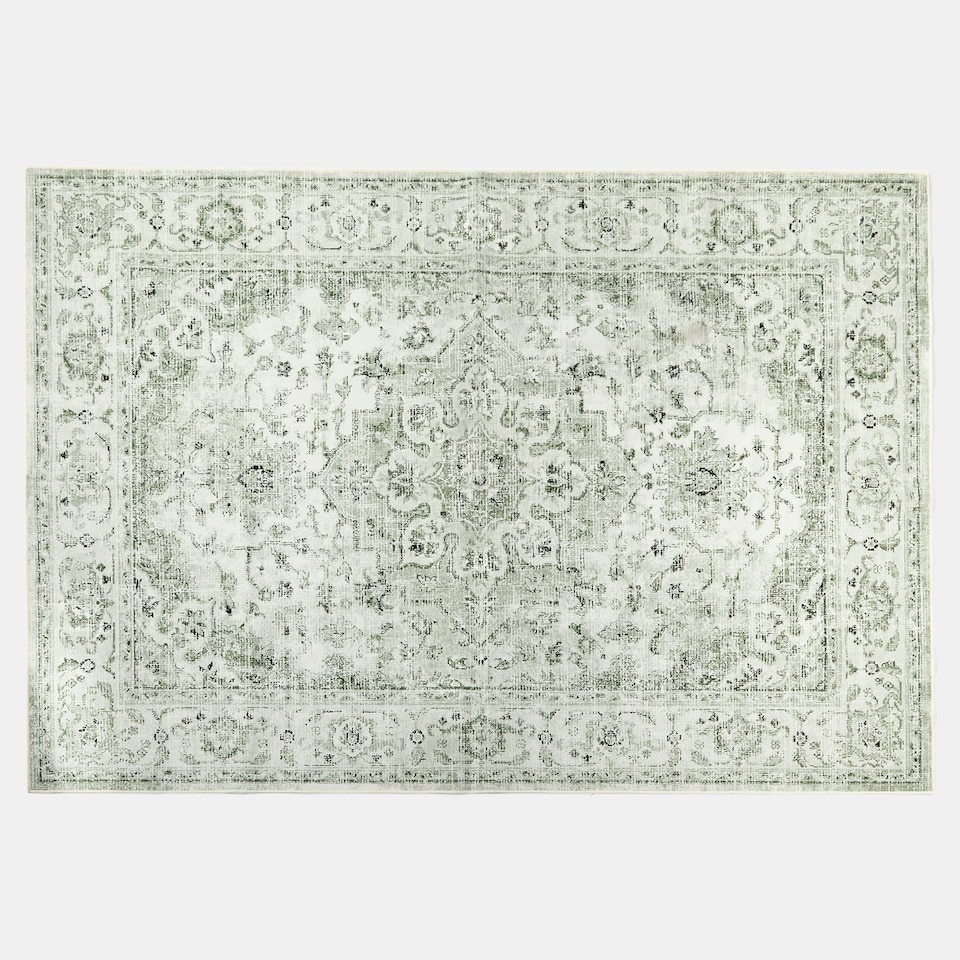 image 1 of OHS Vintage Print Washable Rug Non Slip Floor Carpet Area Mat Runners