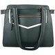 image 1 of London Leathergoods Womens Premium Large Leather Handbag Shoulder Bag with Contrasting Colours | Green | Green/White