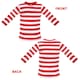 image 5 of Red and White Striped Long Sleeve Top Red | S