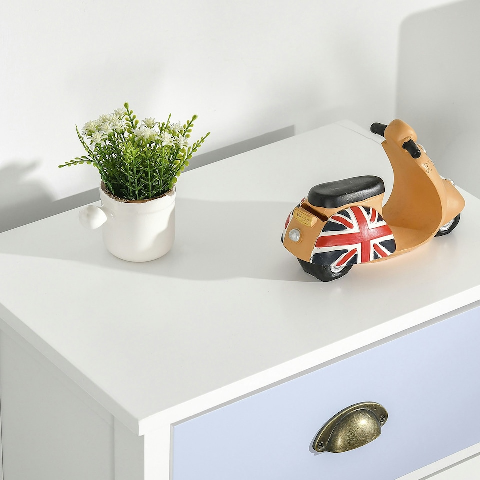 image 1 of HOMCOM Chest of Drawers, 5 Drawer Storage Organiser Unit Bedroom, Black