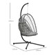 image 7 of Outsunny PE Hanging Swing Chair w/ Thick Cushion, Patio Hanging Chair, Black 