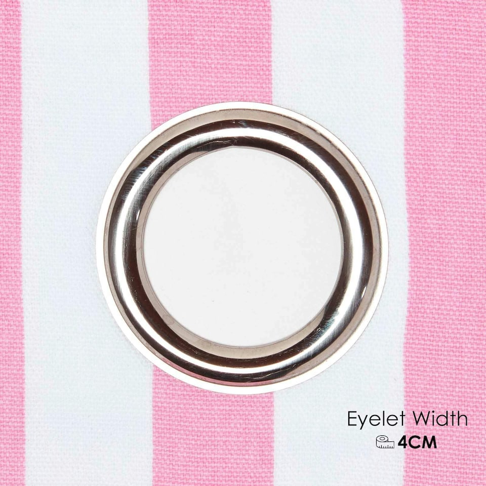 image 1 of Homescapes Polka Dots Pink Ready Made Eyelet Curtain Pair - 137 x 182 cm Drop | Pink | Pink
