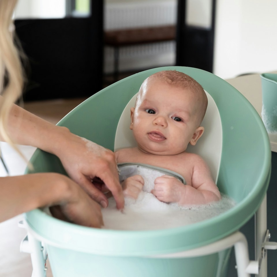 image 1 of Shnuggle Baby Bath | Newborn baby bath Support with Bum Bump | Compact Bathtub for babies | Bath Seat Suitable from Birth