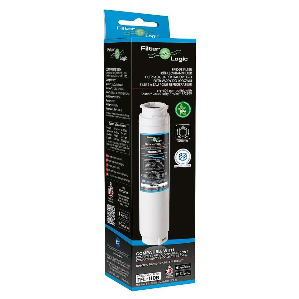 image 1 of FilterLogic FFL-110B Fridge Water Filter Compatible with Bosch UltraClarity 644845