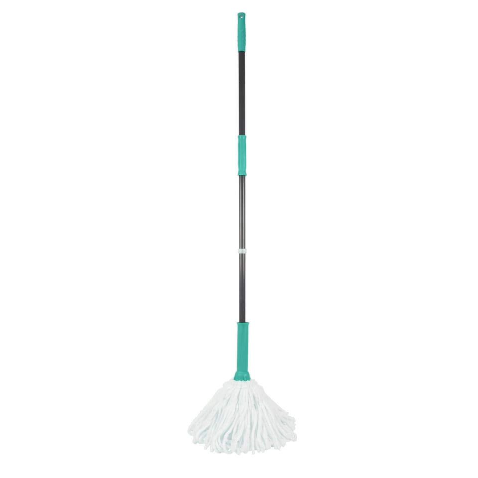 image 1 of JVL Super-Absorbent Easy Twist Microfibre Floor Mop, Turquoise