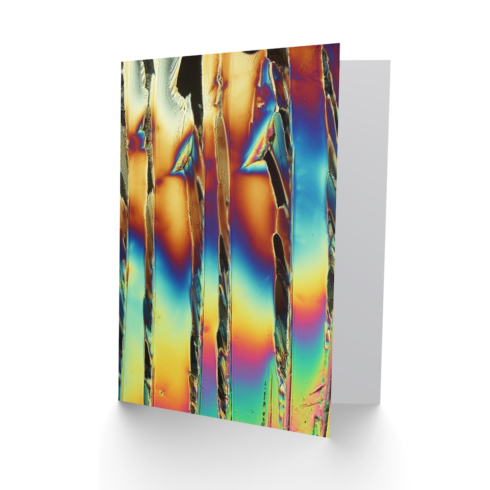 image 1 of Acid Crystals Abstract Electron Microscope Greetings Card