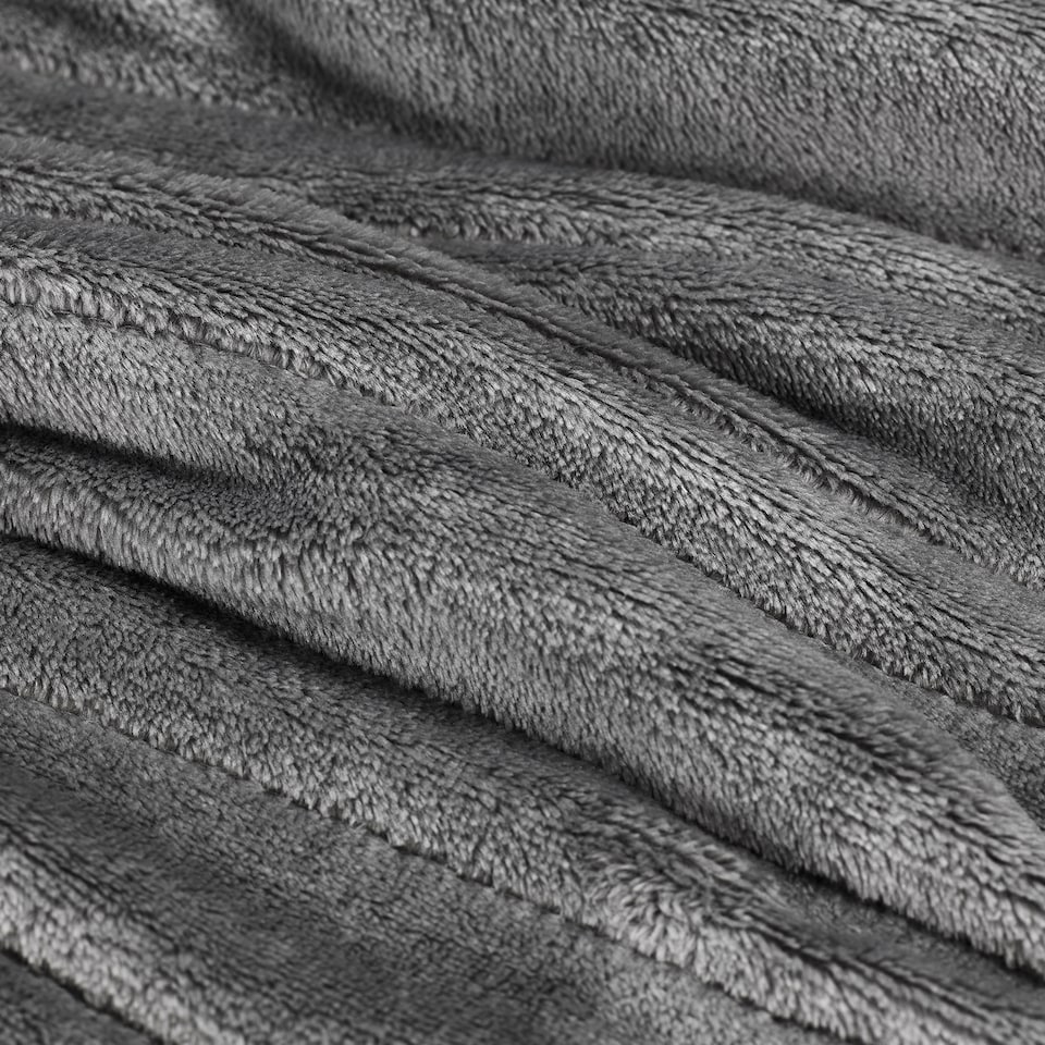 image 1 of Pro Breeze Fleece Electric Heated Throw - Grey