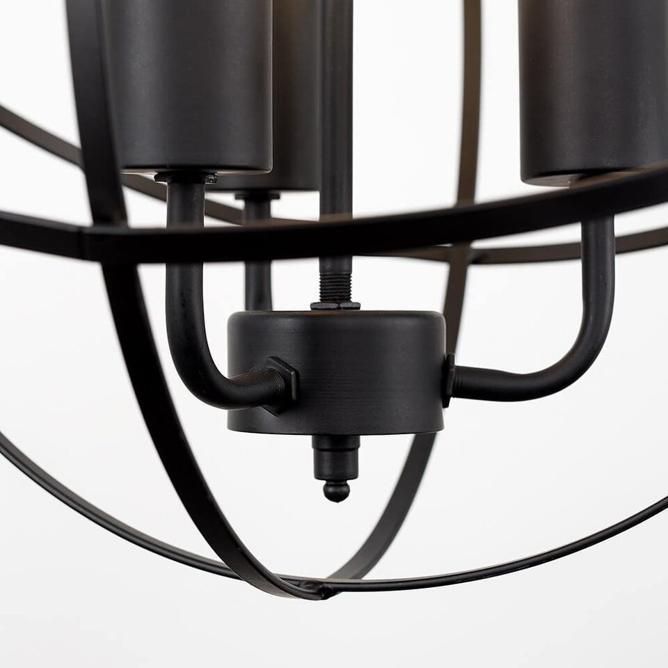 image 1 of ValueLights Dalton Black 3 Way Atom Design Ceiling Light Fitting