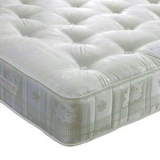 Majestic 1000 Pocket Sprung Cream Linen 4 Drawer Divan Set And Pearl Headboard Small Double