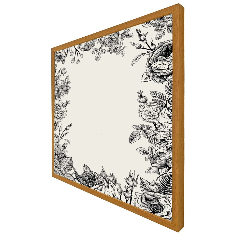 image 1 of Hand drawn roses (Picture Frame) White | XS