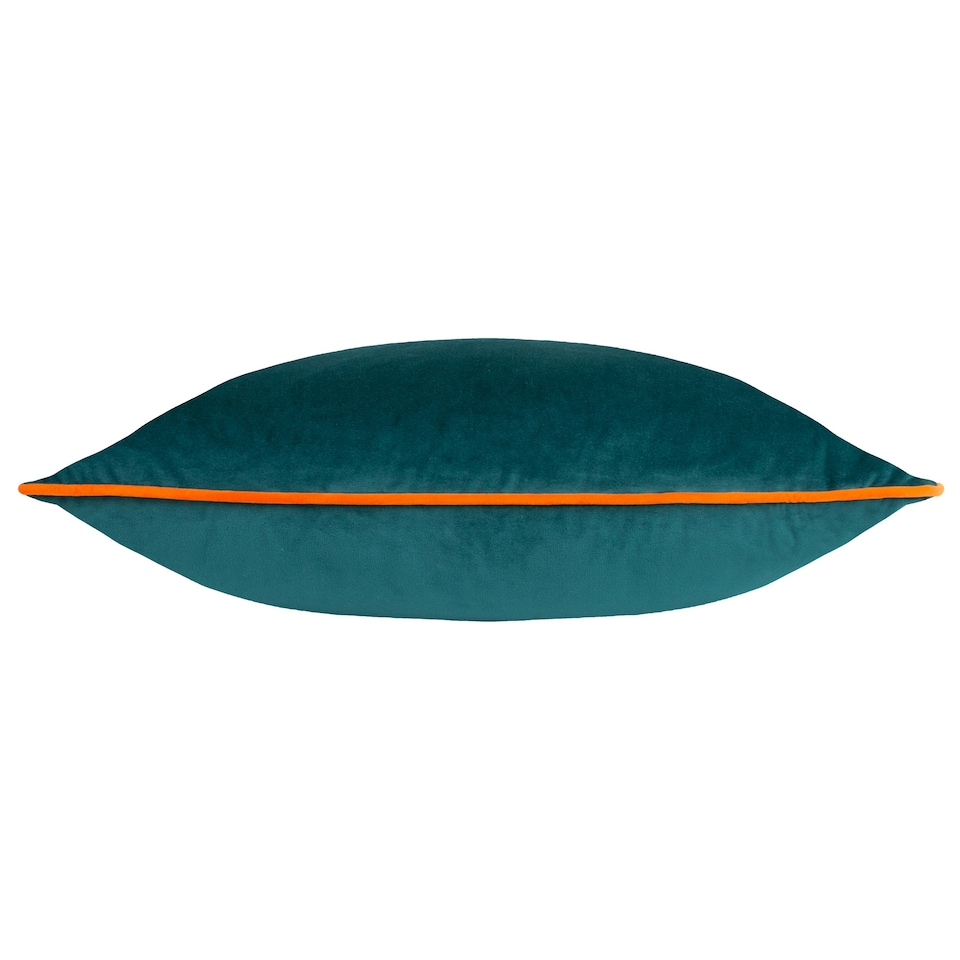 image 1 of Furn Meridian Velvet Polyester Filled Cushion Blue | 45 cm x 45 cm
