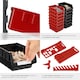 image 4 of Small parts organiser with 28 stacking boxes and tool holders | Black | black | 17 x 96 x 54 cm | 1