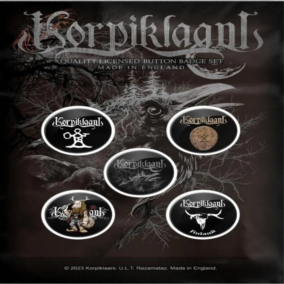 Korpiklaani Button Badge Pack: Raven - Pins & Badges N/A