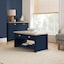 Navy Blue & Oak