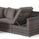 image 7 of Santorini U Shape Modular 10 Seat Rattan Sofa Set With Armrest Drinks Cooler & 2 Drinks Cooler Coffee Tables Grey | Grey