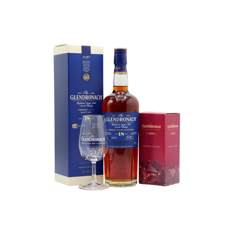 Glendronach - Highland Single Malt 18 year old Whisky (Includes Tasting Glass)