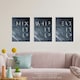 image 2 of Set of 3 Whip Mix Eat It Up Grey Slate Kitchen Quote Minimal Wall Art Print A4