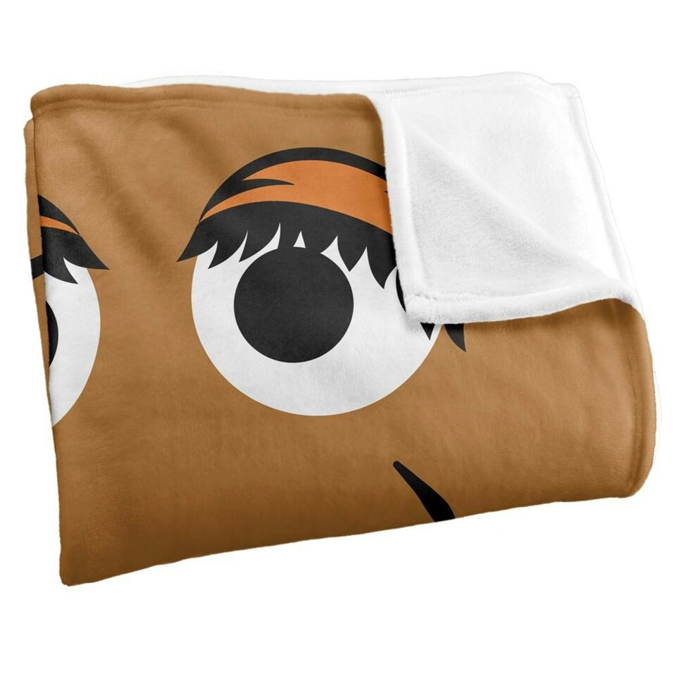 image 1 of Sesame Street Face Snuffleupagus Blanket - Multicoloured - One Size