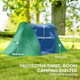image 8 of Outsunny 3 Man Camping Tent with 2 Bedrooms, 3000mm Waterproof, Grey Green | Green