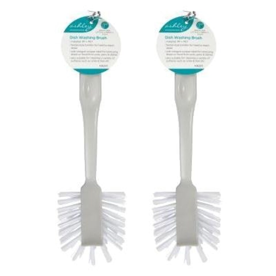 Ashley Dish Brushes - 27.5cm - Grey - Pack of 2 Grey