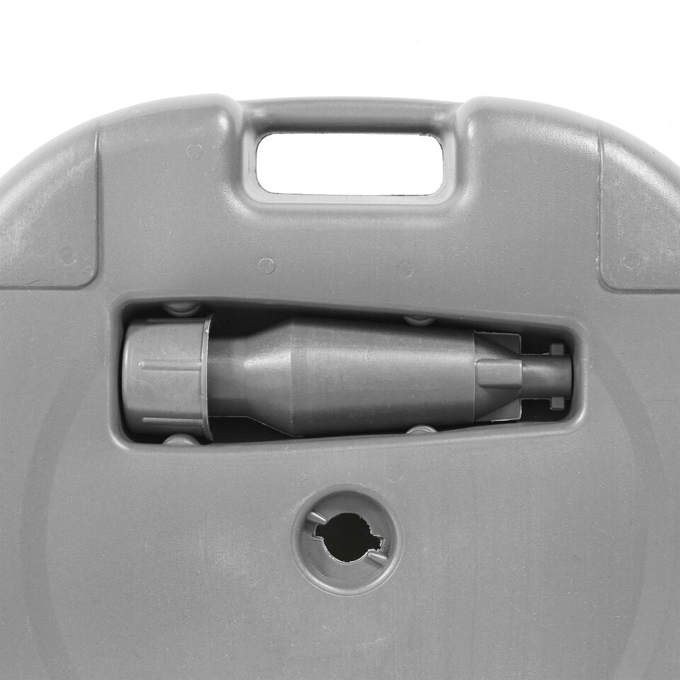 image 1 of Harbour Housewares Plastic Fillable Parasol Base - 20 Litre - Grey
