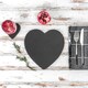 image 5 of Argon Tableware Heart Slate Placemats - 25cm - Pack of 2