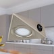 image 8 of Set of 2 Puck - Brushed Steel LED Under Cabinet Kits Silver