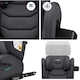 image 4 of Cozy N Safe Portland i-Size High Back Booster Car Seat 100-150cm, ISOFix & Seat Belt, Side Impact Protection, Adjustable Headrest, Cup Holder, Kids Car Seat 4-12 Years (Slate)