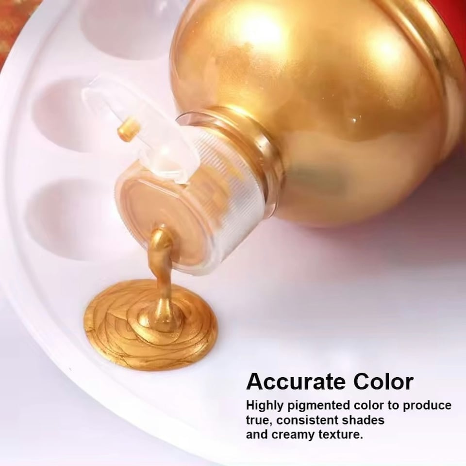 image 1 of 500ml Green Metallic Poster Paint