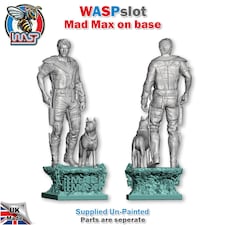 Mad Max and Dog with Base Unpainted Figures 1:24 Scale Wasp