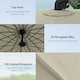 image 4 of Outsunny 2.7m Cantilever Parasol with Cross Base, Crank Handle, Beige