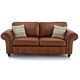 image 1 of OAKLAND 3 SEATER SOFA BROWN FAUX LEATHER