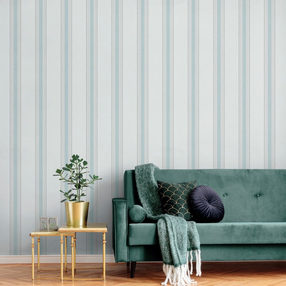 Galerie Spring Blossom Stripe Black Wallpaper 1909-1, Black