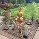 image 2 of Primrose Golden Buddha Water Feature Lights & Spinning Ball Gold 93cm