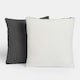 image 3 of OHS 2 x Cable Knit Sherpa Texture Filled Cushions, 45x45cm - Grey