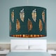 image 5 of Set of 2 Fern - Dark Green Cut Out 30cm Pendant Lightshades | Green | Gold | Large | 2